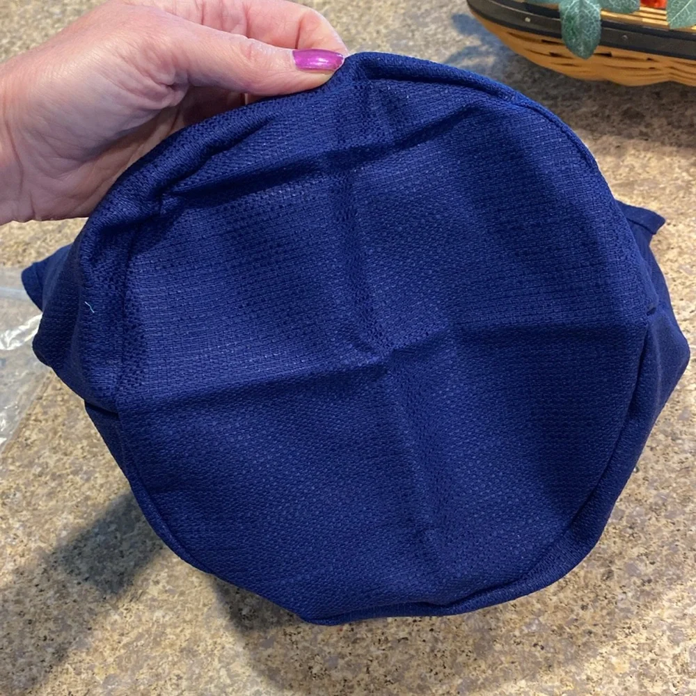 Longaberger Ice Bucket Fabric Liner Indigo Blue 28069144